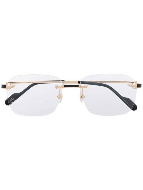 cartier solid gold sunglasses|cartier rimless glasses gold.